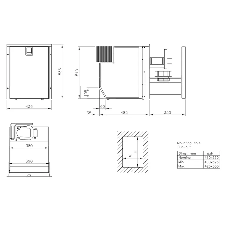 Isotherm DR 65 Inox kjøleskuff
