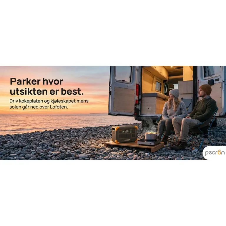 Pecron E1000LFP Strømstasjon med varme 1024Wh 1800W