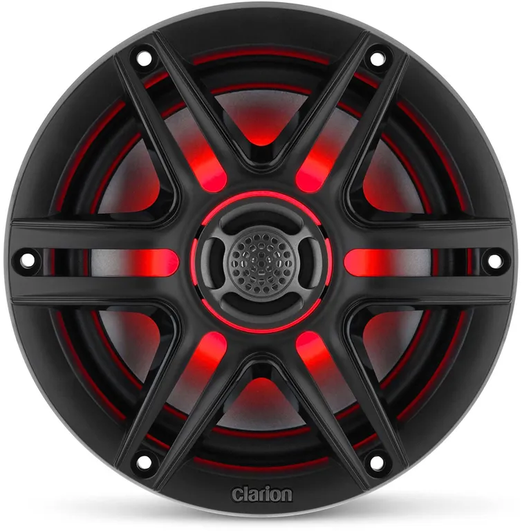 Clarion Marine Premium Høyttalere 6,5" RGB hvit/sort sportsgrill