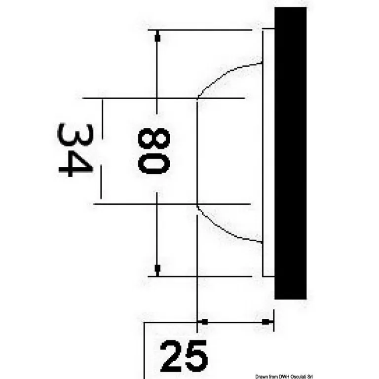 Osculati 4W undervannslys(RGBW flerfarget) for utenpåliggende montering.