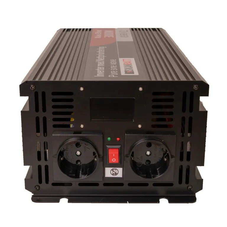Skanbatt Inverter 12V 3000W Ren sinus, nettprioritering, trådløs fjernkontroll