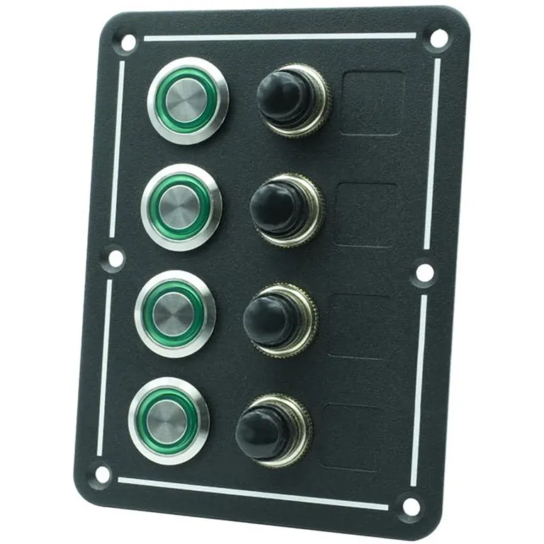 ProSupply Bryterpanel 4 Brytere med sikringsholder 