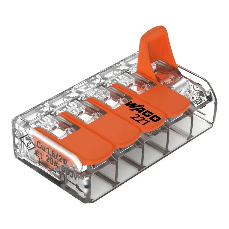 Wago Koblingsklemme 5-leder - 4mm2 - 5pk