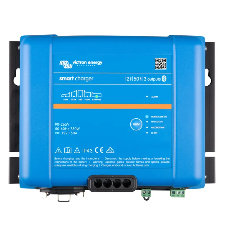 Victron Energy Smart IP43 12V 50A batterilader 3-kanaler