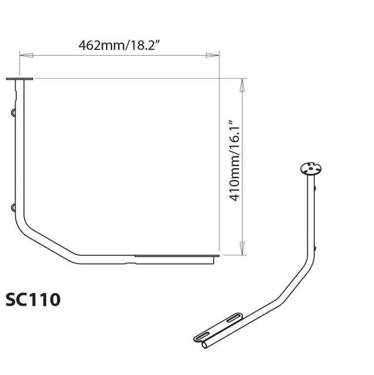 Scanstrut SC110 lanternebrakett til radarmast og Powertower