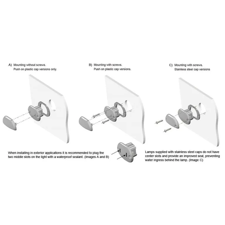 Hella Steplight LED varmhvitt trinnlys (krom kappe)