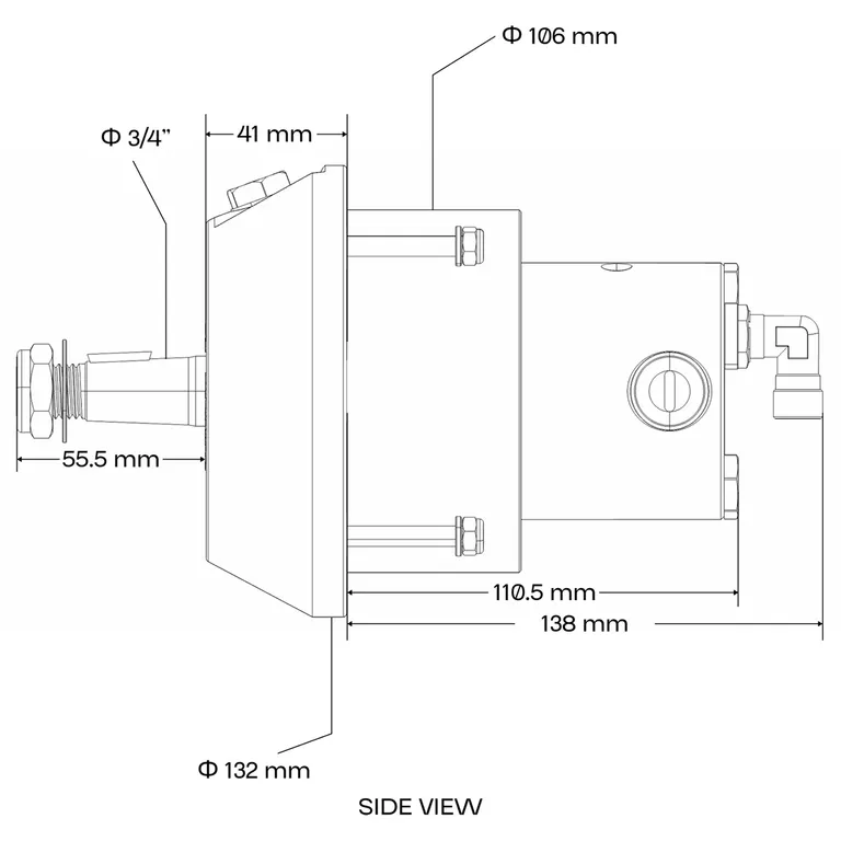 Glydus hydraulisk styring utenbordsmotor inntil 350 HK
