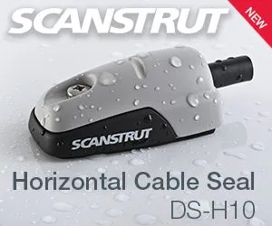 Scanstrut DS-H10 6-10mm kabelgjennomføring i grå plast. Uten kontakt