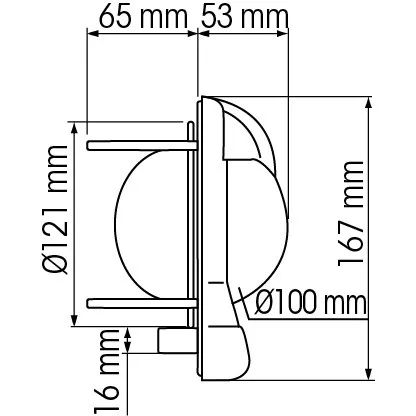 Plastimo kompass Contest 101 sort med LED
