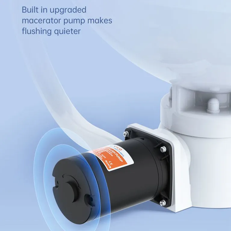 Seaflo Elektrisk toalett Regular Quiet flush Soft close, for ferskvannspyling 24V