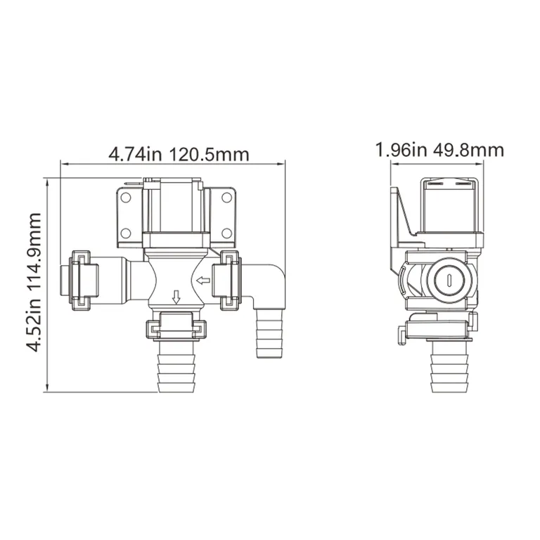 Seaflo Magnetventil for Quiet Flush 24V