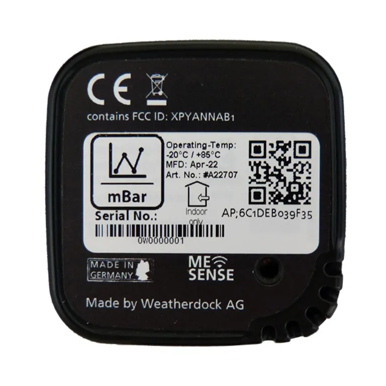 Weatherdock Me Sense lufttrykksensor, IoT Bluetooth