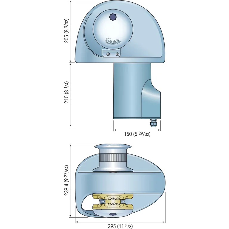 Quick Eagle E3 ankervinsj 1400W/24v 10 mm med trommel