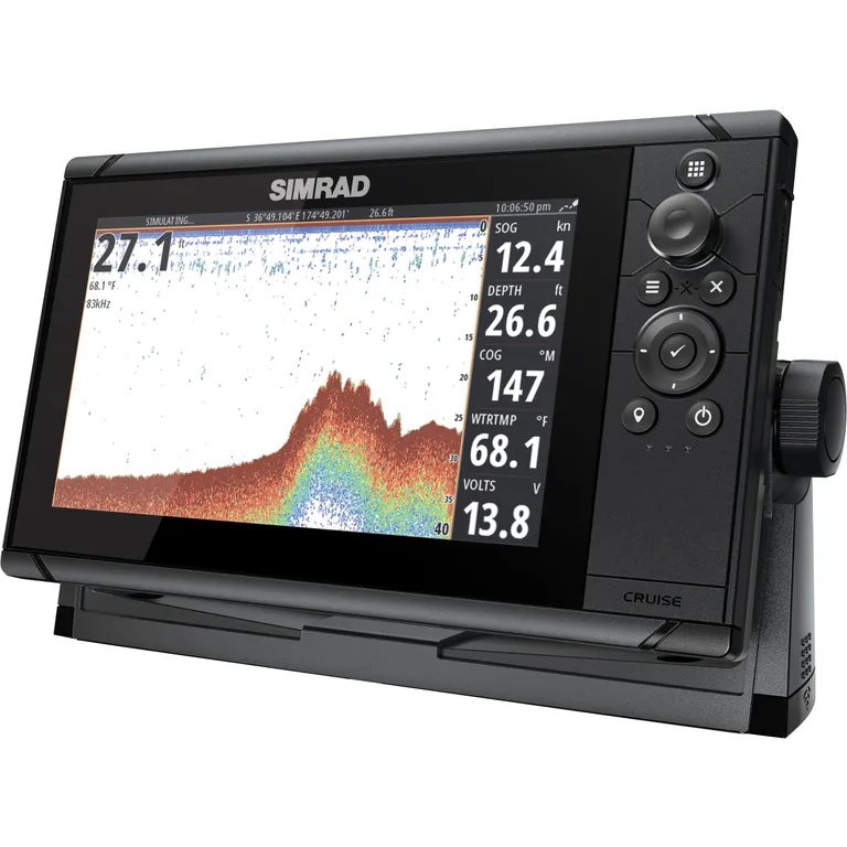Simrad Cruise 9" kartplotter med ekkolodd inkl. giver