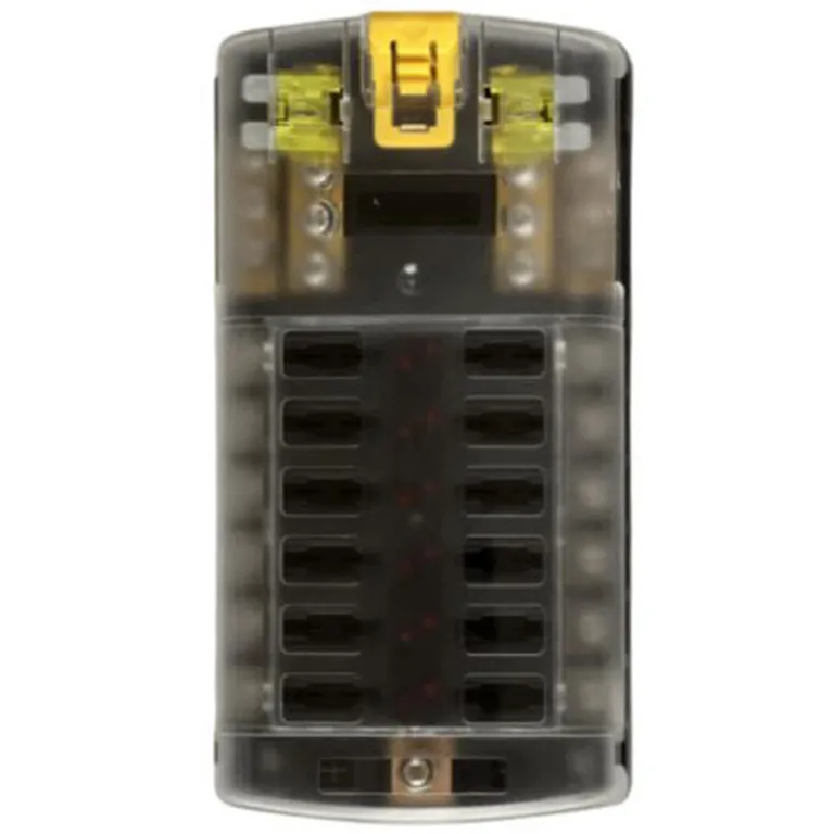 Pro Supply Sikringsholder inkl minusskinne, 12 flatsikringer