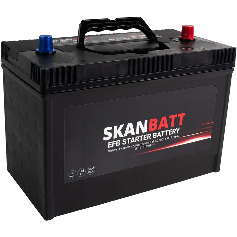 SKANBATT EFB Startbatteri 12V 115AH 1000CCA (330x173x239mm)