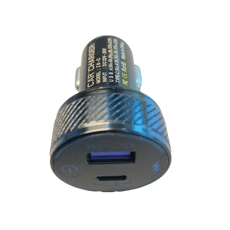ProSupply USB Plugg USB-C og USB-A for Sigarettenneruttak 12/24V