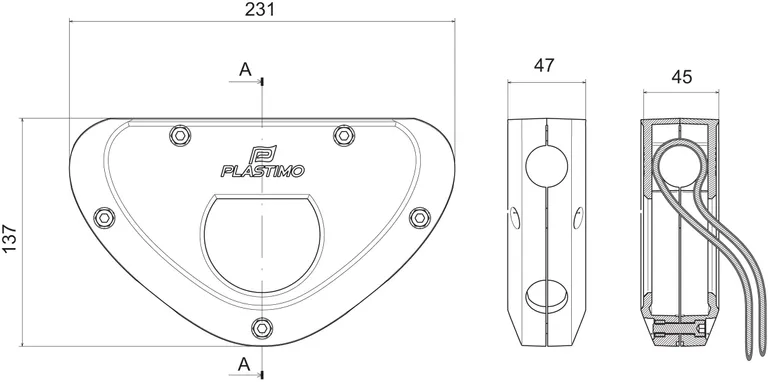 Plastimo motorbrakett for 5 hk/30 kg