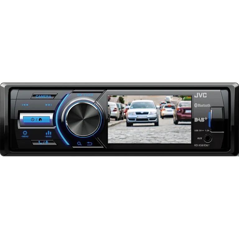 JVC KD-X561DBT DAB+/FM-radio med 3" skjerm og Bluetooth-tilkobling