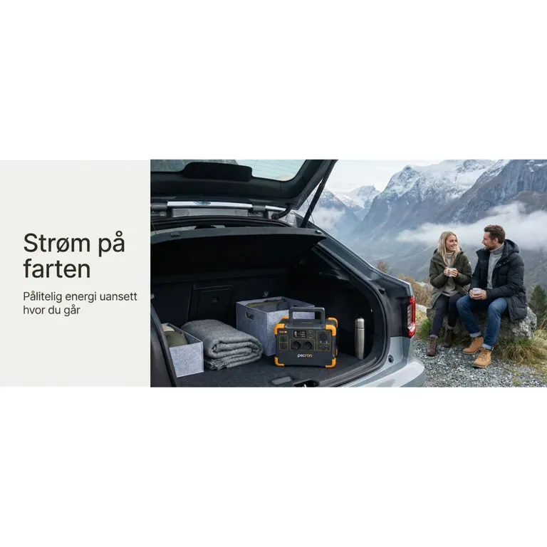 Pecron E600LFP Strømstasjon 614Wh 1200W