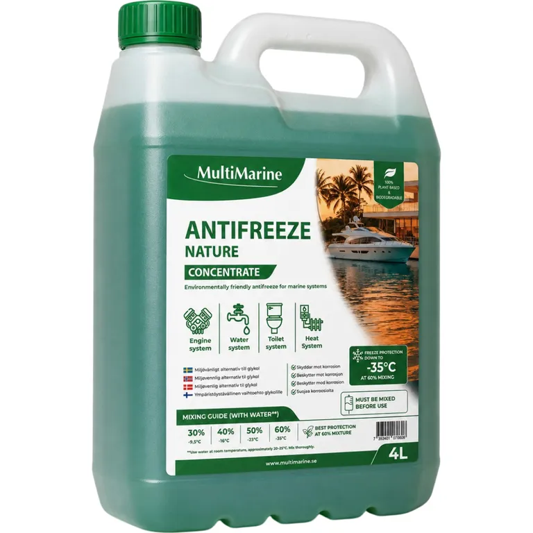 MultiMarine miljøvennlig frostvæske konsentrat 4 liter