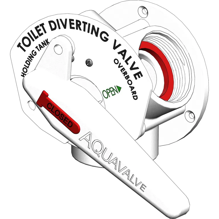 Trudesign Aquavalve utenpåliggende 3-veis ventil for toalett/septiktank