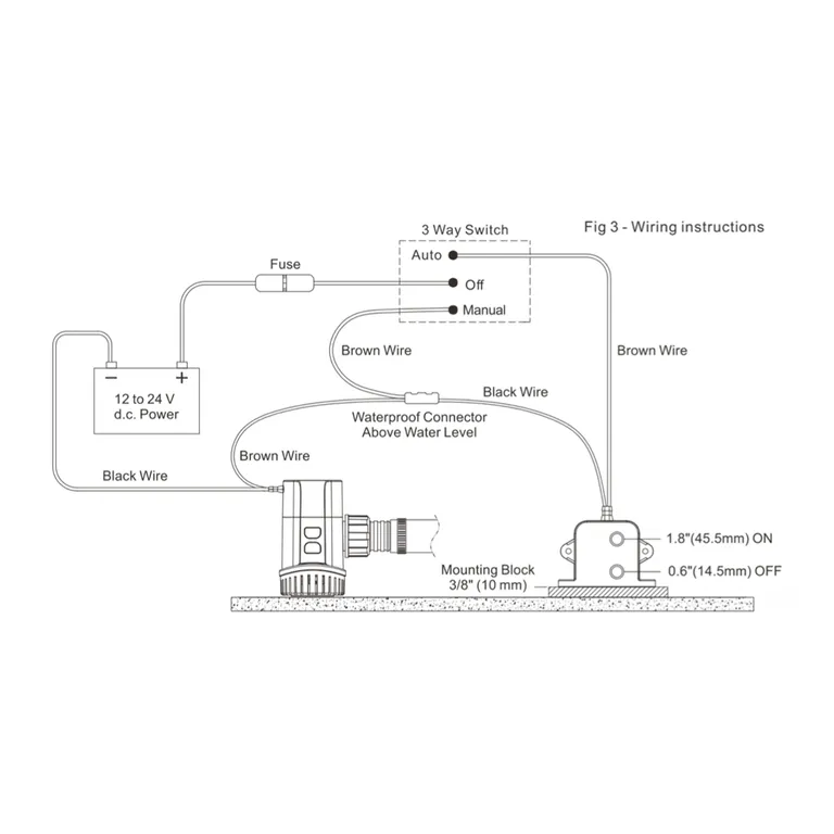 Seaflo Elektronisk nivåvakt 12/24v med vannsensor