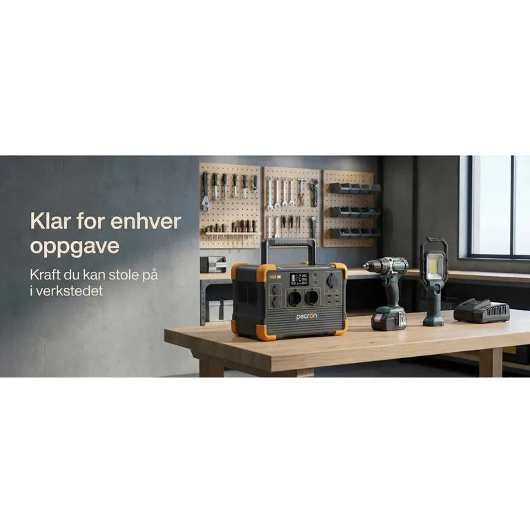 Pecron E600LFP Strømstasjon 614Wh 1200W