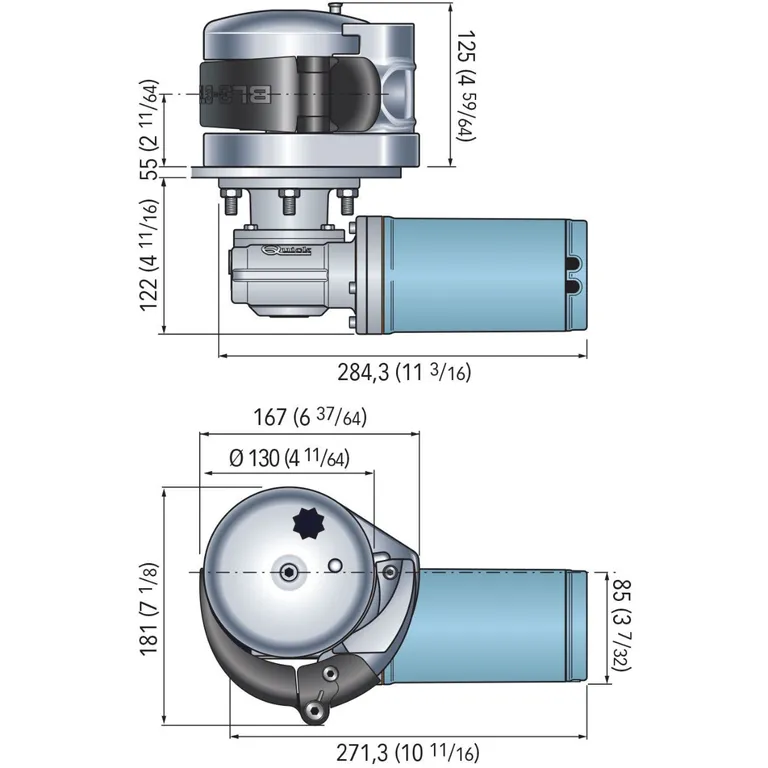 Quick Balder BL3 ankervinsjpakke 600W-12v, frittfall for 6mm kjetting