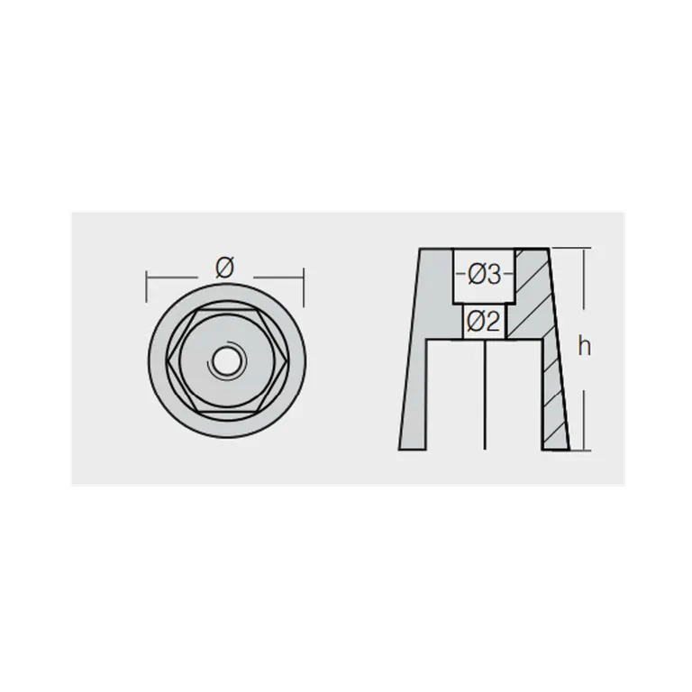 Anode Concept  Sinkanode for Sleipner propellmutter Ø35 mm