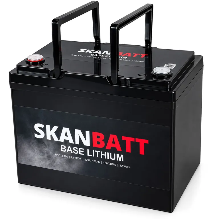 Skanbatt Base Lithium Small batteri 12V 100Ah 100A BMS
