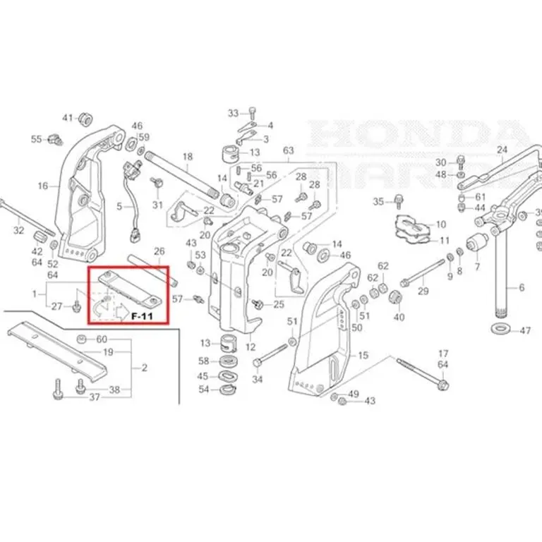 Honda Anode til motorbrakett BF75-250hk