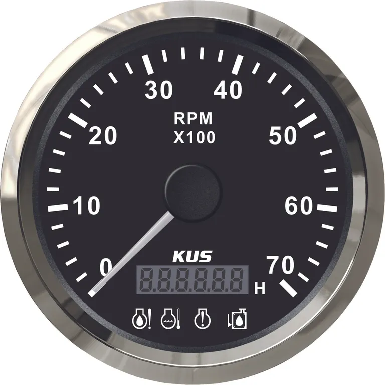 KUS Instruments NMEA2000 turteller Ø85mm (sort/rustfri)