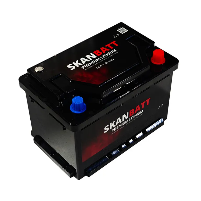Skanbatt Premium Lithium 12V 100Ah 100A BMS Bluetooth Heat DIN6