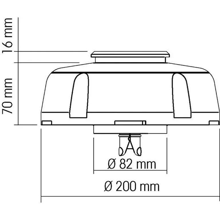 Plastimo Cool´n Dry doradeventil 160 mm Ø75mm Rød