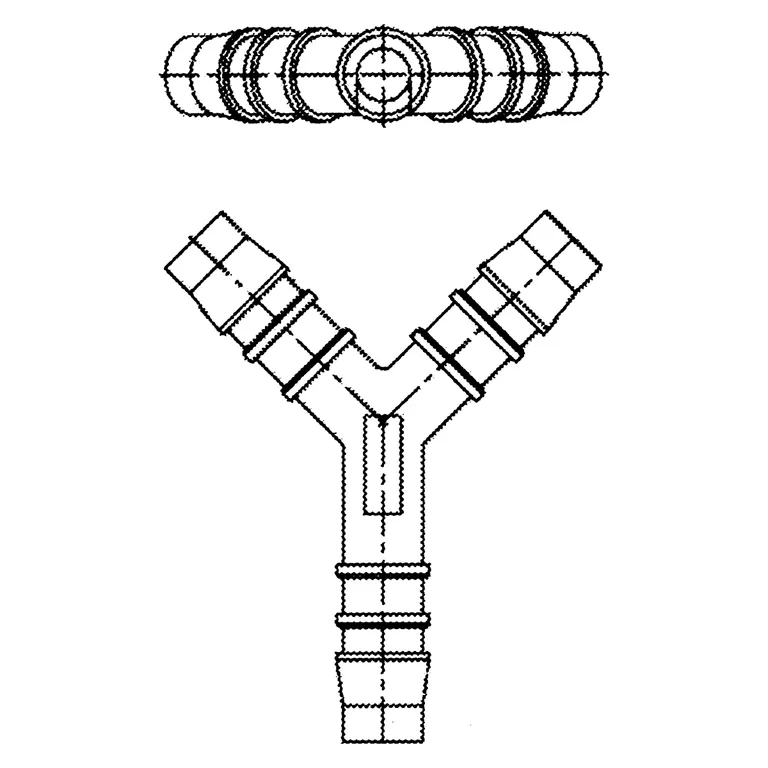 Forgreningsstykke med Y-form 13mm