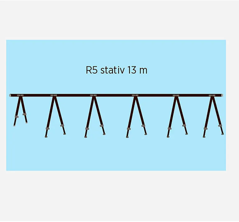 Norena R5 rekkestativ for båter fra 36-40 fot, mønelengde 13 meter