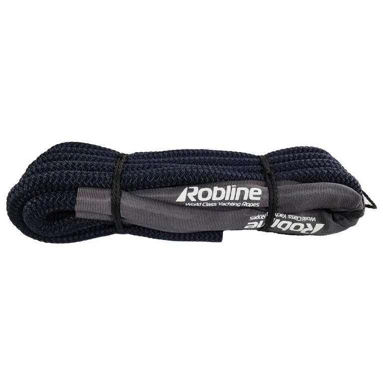 Robline flettet fortøyningsline øye m/slitehylster - Svart - 16 mm /10 meter