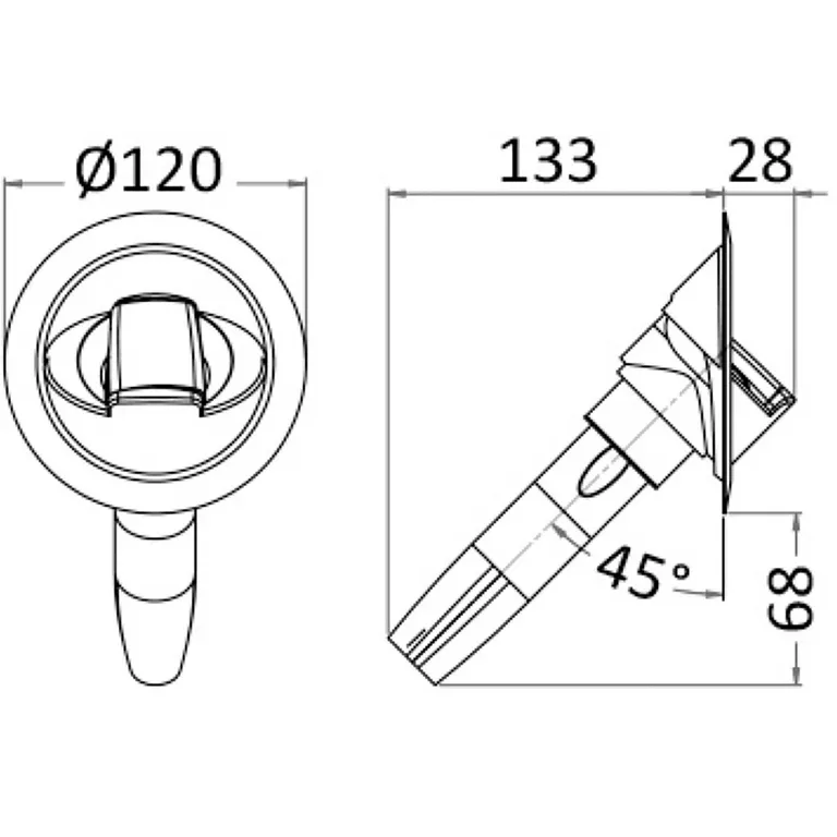 Osculati Saturn innfelt dusj med blandebatteri 4m slange