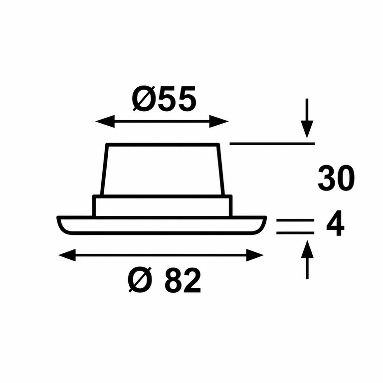 Båtsystem Downlight Pinto LED Krom 1,66W 12/24V