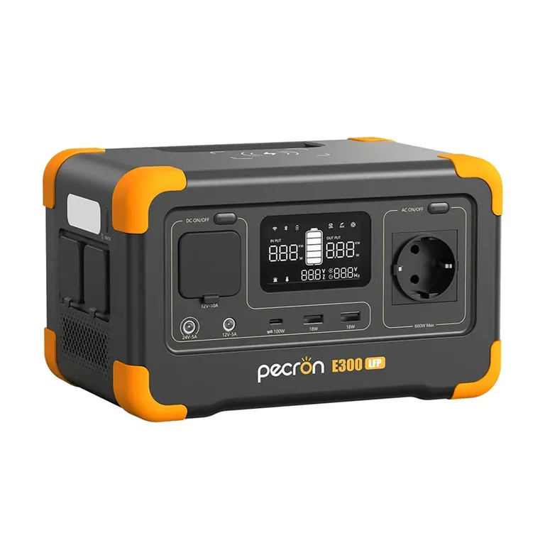 Pecron E300LFP Strømstasjon 288Wh 600W