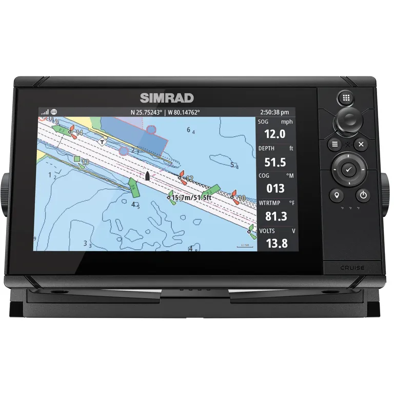 Simrad Cruise 9" kartplotter med ekkolodd inkl. giver