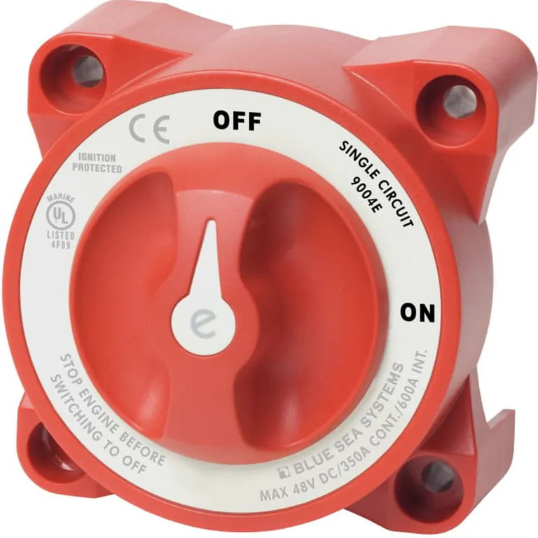 Blue Sea Hovedbryter m/AFD 350A Off/On E-serie – innebygd dynamobeskyttelse