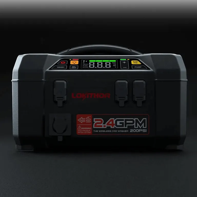 Lokithor AW401 Lithium Startbooster 12V 2500A-150 PSI Luftkompressor-1.5 MPA høytrykkspyler