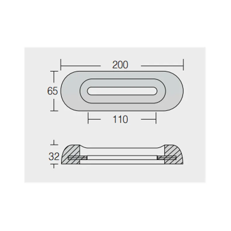Nautical Anodes Skroganode i sink 1,2kg