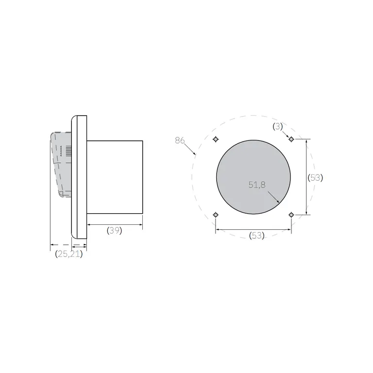 Side-Power 12/24V rundt båtpanel for baug/hekkthruster