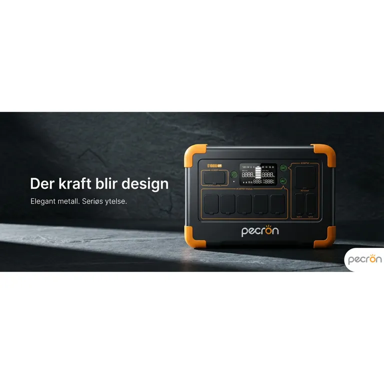 Pecron E1000LFP Strømstasjon med varme 1024Wh 1800W