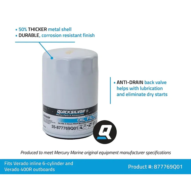 Quicksilver Oljefilter Mercury Verado 200-400hk