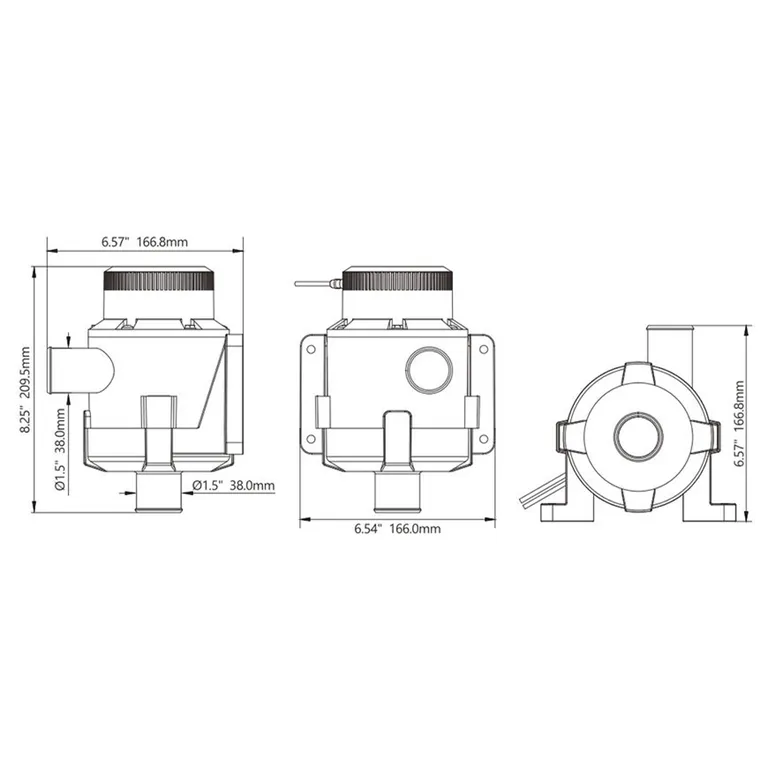 Seaflo 3800GPH spylepumpe /sirkulasjonspumpe 14.400 liter, 24V