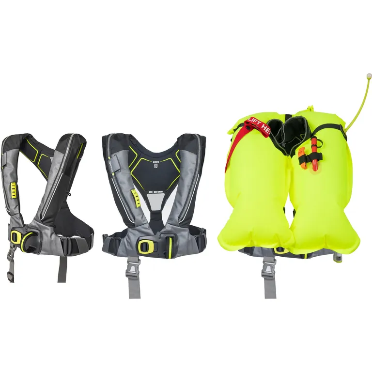 Spinlock Deckvest 6D 170N automatisk oppblåsbar redningsvest (sort)